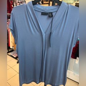 Tahari sleeveless top blue size large new with tag